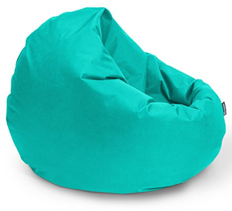 BuBiBag Sitzsack 2-in-1 Funktionen mit Füllung Sitzkissen Bodenkissen Kissen Sessel BeanBag (145cm Durchmesser, türkis)