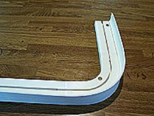 Aufklipsblende für Gardinenschiene 5 cm weiss bis 25 Meter am Stück (Weiss, 1.000 Zentimeter)