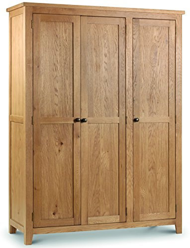 Julian Bowen Marlborough 3 Door Wardrobe, Oak