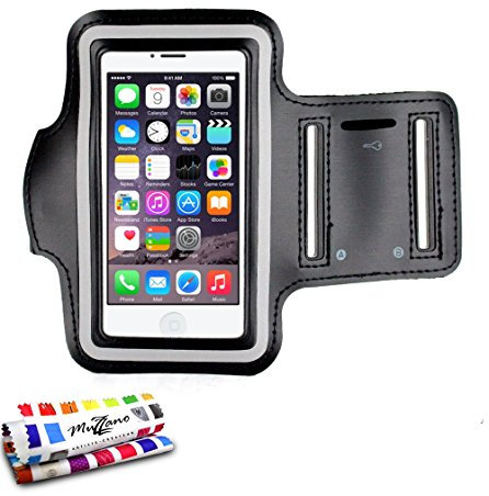 Sportarmband für Apple iPhone 5S/iPhone sich [Tonic Schachteldeckel] [schwarz] von MUZZANO + Eingabestift und Reinigungstuch Muzzano® angeboten – Die Ultimativer Schutz, anti-derapante und nachhaltige für Ihr Apple iPhone 5S/iPhone sich