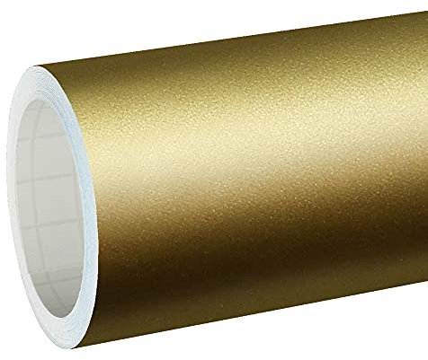 Unbekannt 5,08€/m² Rapid Teck® Matt Folie - 091 Gold - Klebefolie - 5m x 1,26m - Folie Matt Plotterfolie - Klebefolie Selbstklebend - auch als Moebelfolie - Dekofolientage