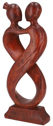 GURU SHOP Holzfigur, Statue, Deko Objekt Feng Shui 30 cm - Tänzer/Dunkelbraun, Dekoobjekte