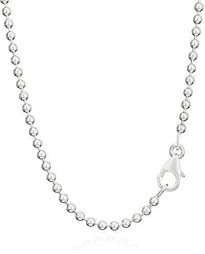 NKlaus 90cm Kugelkette 925 Silber elegante Halskette Breite: 2,5mm Collier 14,5g schwer 2497