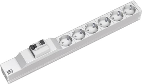BACHMANN 333.411 Steckdosenleiste 19, 230 V, Grau