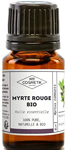 MY COSMETIK - Ätherisches Rotmyrtenöl - Aus biologischem Anbau - HEBBD/HECT chemotypisiert - 100% rein und natürlich - ECOCERT-zertifiziert - 10 ml