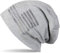 styleBREAKER Beanie Mütze USA Flaggen Design mit Strass-Applikationen, Unisex, Jersey leicht Übergang Frühling Herbst, Farbe:Grau