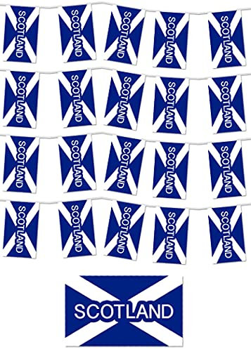 Schottland-Party-Wimpelkette, verschiedene Längen (6 m, mehrfarbig)