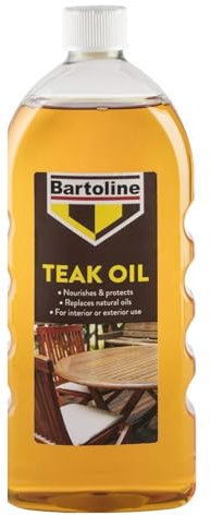 Bartoline Teak Oil 500 ml – Deep Penetrating Wood Oil for Outdoor & Indoor Furniture | Garden Furniture, Hardwood Protection & Teak Care