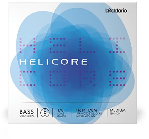 D'Addario Helicore Orchestral Bass Single E String, 1/8 Scale, Medium Tension