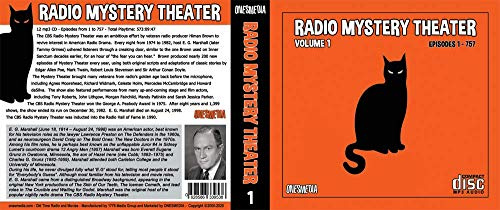 CBS RADIO MYSTERY THEATER - Old Time Radio 16 mp3 CD - 1399 Shows - 2 BOX SET - Total Playtime: 1069:05:10