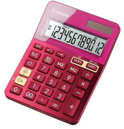 Canon LS123K-MPK anzeigender Kleinrechner, 12-stellige Anzeige, metallic pink