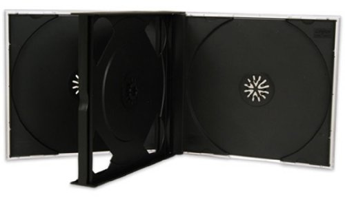 Four Square Media - Custodia unica per 4 CD/DVD, 25 mm, nero
