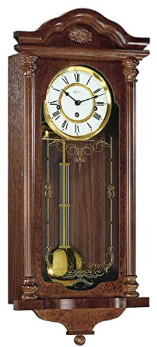 Hermle Uhrenmanufaktur Wanduhr, Holz, Braun, 67cm x 29cm x 14,5cm
