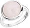 Zeeme Gemstones Damen Ring 925/- Sterling Silber Rhodiniert Rosenquarz weiß 360271735