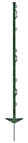 VOSS.farming 20x Weidezaunpfähle 105cm 8 Ösen grün Kunststoff Zaun vollisoliert Weidezaun Kunststoffpfahl Doppeltritt Rind Weidezaunpfahl Rinderzaun Mobilzaun Wild
