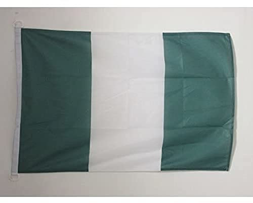 AZ FLAG Bandera de Nigeria 90x60cm Uso Exterior - Bandera NIGERIANA 60 x 90 cm Anillos