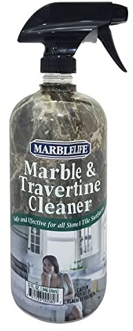 Marblelife InterCare Marble and Travertine Cleaner, Natural Stone & Terrazzo Liquid Cleaner, Shower & Tile Surface Care, Floor, Walls & Countertop Cleaner and Degreaser, 32 oz