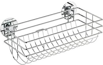 WENKO Turbo-Loc Küchenrollenhalter - Befestigen ohne bohren, verchromtes Metall, 29 x 11 x 14.5 cm, Silber glänzend, 11 x 14.5 x 29 cm