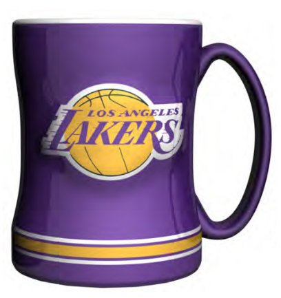 Boelter Brands NBA Los Angeles Lakers Sculpted Relief Mug, 14-Ounce