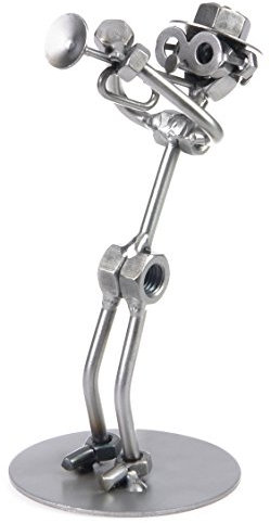 metalman24 Schraubenmännchen Trompeter - Handarbeit Geschenkidee Metallfigur Metallmännchen Stahlfigur Schraubenmännle - Deko für Büro & Zuhause