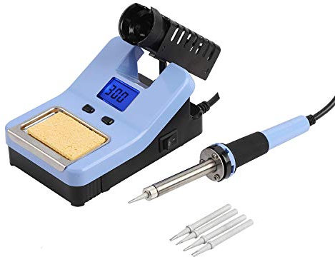 KATSU Tools Soldering Rework Station 60W Digital Electronic Temperature Control with 4 Tips 312087
