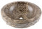 WOHNFREUDEN Marmor Waschbecken grau rund 40 cm - Aufsatz-Hand-Waschbecken Naturstein-Waschschale