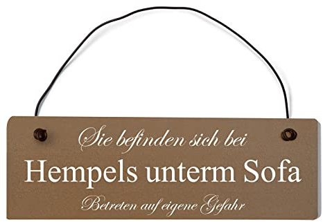 Homeyourself Sie befinden Sich bei Hempels unterm Sofa Dekoschi... braun mit Draht