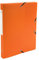 Exacompta 59689E Sammelbox OPAK mit Gummizug 25 mm breit aus blickdichtem Kunststoff mit Rückenschild für DIN A4 Archivbox Heftbox Dokumentenbox Zeichenbox orange