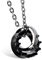 JewelryWe Schmuck Herren Krone Ring Edelstahl Partner-Anhänger mit 54cm Kette, Halskette Geschenke für Männer, Schwarz Silber, kostenlos Gravur