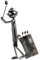 Porte Bouteille de vin Moderne Bouteille Stand Golfeur métal en Argent Hauteur 53 cm