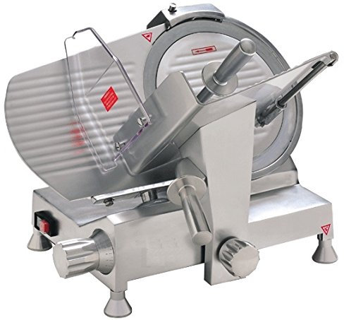Quattro HDS250 10 inch - 250mm Catering Meat Slicer with Emergency Stop Button