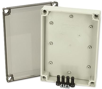 FIBOX 6012913 Universalgehäuse, Polycarbonat, Hellgrau (RAL 7035), 180 x 130 x 35, 1 Stück