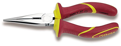 Beta 11660100 Model 1166 Mq200 Needle Nose Pliers, 1000V Vde, 200mm Extra Long