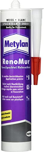 Metylan Spachtelmasse MRS6N 300 ml, weiß, Wasserbasierte Dispersion, Paste, Rissbeständig, Metall, Renospachtel, Lösemittelfrei, Gebrauchsfertig