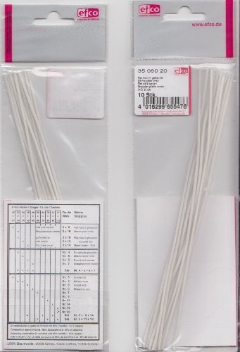 efco – Flachdocht gewachst, Baumwolle, weiß, 3 X 8 X 20 cm, 10 Stück