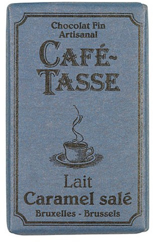 Café-Tasse Vollmilchschokolade Karamel & Salz 10 Täfelchen á 9 g