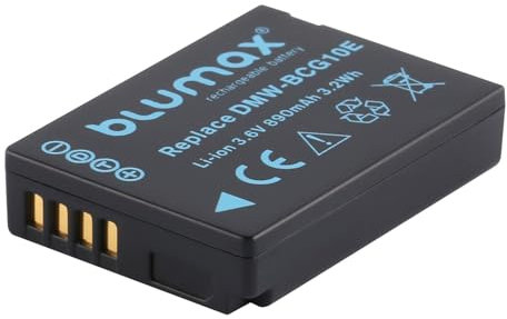 Blumax Akku Ersatz für Panasonic DMW-BCG10 / DMW-BCG10E |- 890mAh -| für TZ25 TZ36 TZ65 - ZS1 ZS7 ZS20 ZS25 - ZR1 ZX1 ZX3-3D1 / Leica V-Lux 40