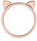 ELBLUVF 18 K Rose vergoldet Titan Katze Ohren Ring Katze Ring Größe 7