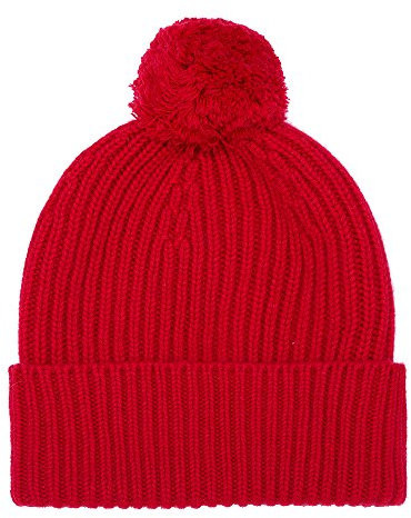 Oxfords Cashmere Bommelmütze aus reinem Kaschmir, Rot