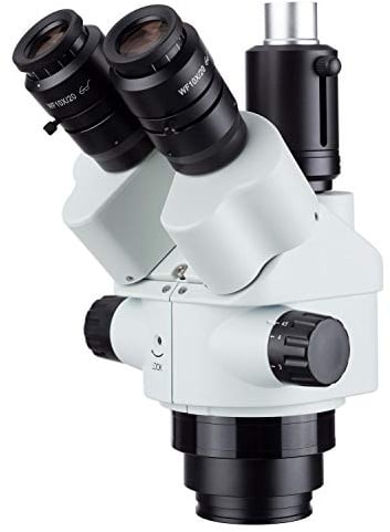 AmScope SM745NTP Simul-Fokaler Trinokulareszoom-Stereomikroskopkopf, 7X-45X
