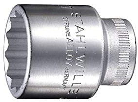 STAHLWILLE Nr. 50 Steckschlüsseleinsatz 1/2 (12,5 mm) Schlüsselweite 10 mm L.38 mm AS-drive, HPQ®-Hochleistungsstahl, verchromt