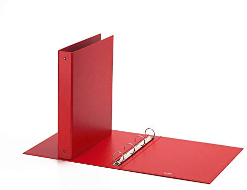 Favorit 400051116, Raccoglitore a Quattro Anelli Tondi, Formato 22 x 30 Cm, Rosso