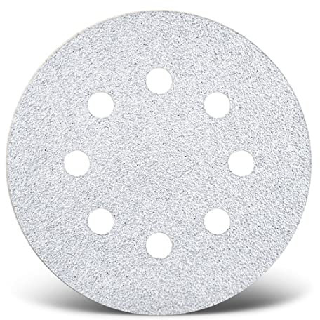 MENZER White Klett-Schleifscheiben, 125 mm, 8-Loch, f. Exzenterschleifer, Normalkorund (50 Stk.) K400