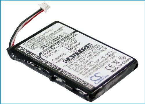 Battery for Apple iPOD 30GB M8948LL/A 3th Generation 40GB M9245LL/A 3.7V 550mAh