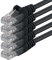 1aTTack.de 5m - black - 5 pieces - (PACK) - CAT.6 CAT6 Ethernet LAN network cable 1000 Mbit/s patch cable