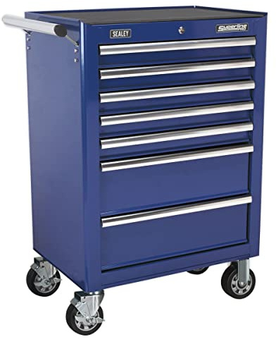 Sealey 7 Drawer Rollcab / Tool Chest on Wheels with Ball-Bearing Slides - Blue - AP26479TC