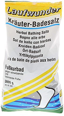Laufwunder Kräuter-Badesalz, Fußbad bei überanstrengten und verhornten Füßen, 5000 g