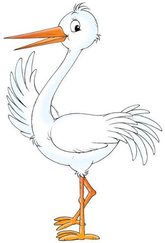 Apalis Fenstersticker Fensterfolie fröhlicher Storch Fensterbilder 30 x 20cm