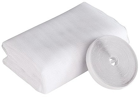 Windhager Tulle Moustiquaire Fibre de Verre, Toile haut de gamme en ibre de verre, Protection eficace contre les insectes, 150 x 180 cm, blanc, 03478