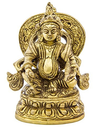 Exotic India kubera-The Gott des Reichtums (Kleine Statue) – Messing Statue
